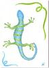 Blue-White-Green-Lizard