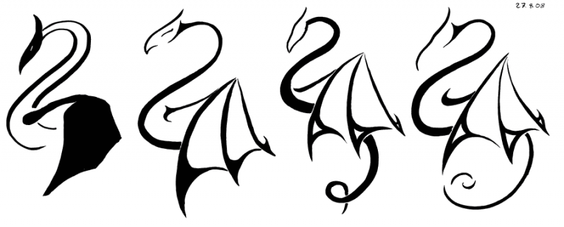 Stylized Dragon Progression